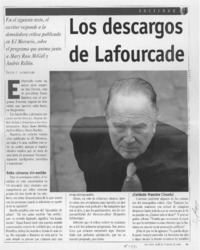 Los descargos de Lafourcade  [artículo] Enrique Lafourcade.