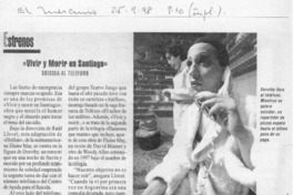 "Vivir y morir en Santiago"  [artículo] Claudia Guzmán V.