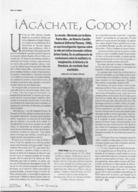 Agáchate, Godoy!  [artículo] Sergio Gómez.