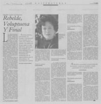 Rebelde, voluptuosa y final