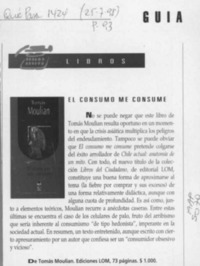 El Consumo me consume  [artículo].