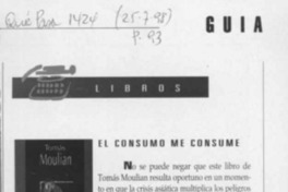 El Consumo me consume  [artículo].
