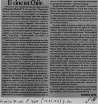 El cine en Chile  [artículo] Hernán Soto.
