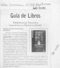 "Antropología teológica"  [artículo].