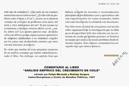 "Análisis empírico del crecimiento en Chile'  [artículo] Francisco Rosende.