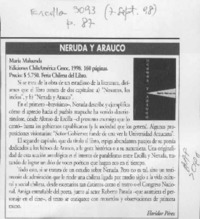 Neruda y Arauco  [artículo] Floridor Pérez.