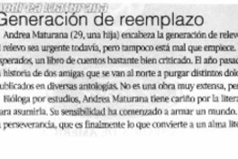 Generación de reemplazo  [artículo].