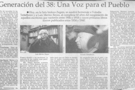 Generación del 38, una voz para el pueblo  [artículo].
