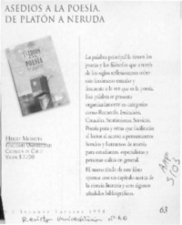 Asedios a la poesía  [artículo].