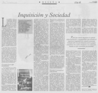 Inquisición y sociedad