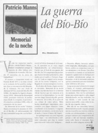 La guerra del Bío-Bío  [artículo] Mili Rodríguez.