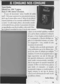 El consumo nos consume  [artículo] Andrea Kottow.