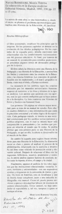 La educación en la Europa moderna