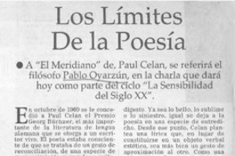 Los límites de la poesía  [artículo] Carolina Andonie Dracos.