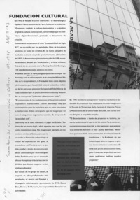 Fundación cultural  [artículo].