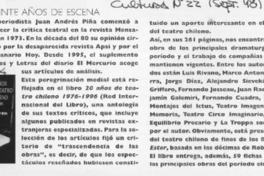 Veinte años de escena  [artículo].