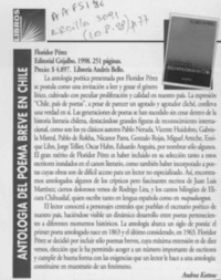 Antología del poema breve en Chile  [artículo] Andrea Kottow.