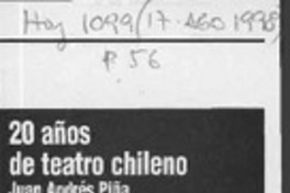 20 años de teatro chileno  [artículo].