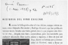 Historia del vino chileno  [artículo].