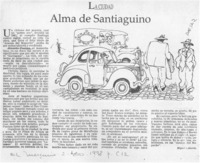 Alma de santiaguino  [artículo] Miguel Laborde.