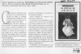 Pastores al estilo de Jesús  [artículo].