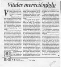 Vitales merciéndolo  [artículo] María Isabel Amor.