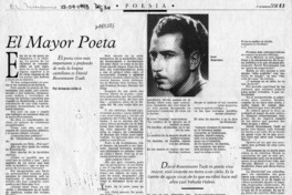 El mayor poeta  [artículo] Armando Uribe A.