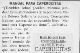 Manual para caperucitas  [artículo] Claudia Rubio.