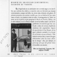 Diario de un killer sentimental seguido de yacaré  [artículo].