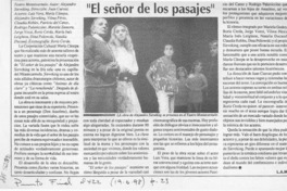 "El señor de los pasajes"  [artículo] L. A. M.