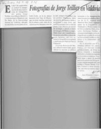 Fotografías de Jorge Teillier en Valdivia  [artículo] Juan Reinaldo Campos.