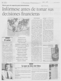 Infórmese antes de tomar sus decisiones financieras
