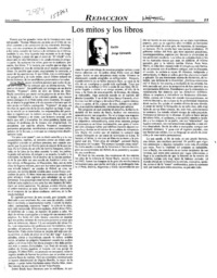 Los mitos y los libros  [artículo] Jorge Edwards.