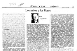 Los mitos y los libros  [artículo] Jorge Edwards.