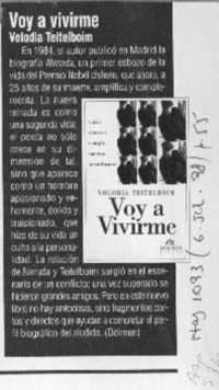 Voy a vivirme  [artículo].