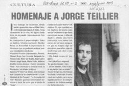 Homenaje a Jorge Teillier  [artículo] Mario González Kappes.
