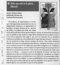 Dirán que está en la gloria --