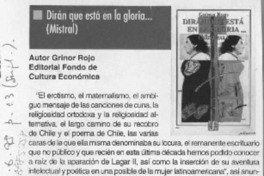 Dirán que está en la gloria --