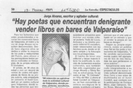 "Hay poetas que encuentran denigrante vender libros en bares de Valparaíso"  [artículo].