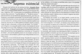 Suspenso existencial  [artículo] Hernán Soto.