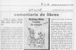 Comentario de libros  [artículo] Antonio Rojas Gómez.