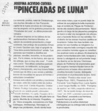 Josefina Acevedo Cuevas, "Pinceladas de luna"  [artículo] José Arraño Acevedo.