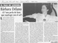 Bárbara Délano  [artículo] Pedro Lemebel.