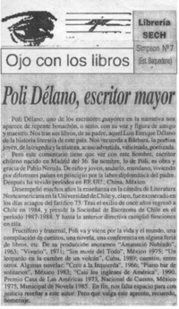 Poli Délano, escritor mayor