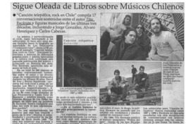 Sigue oleada de libros sobre músicos chilenos  [artículo].