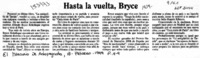 Hasta la vuelta, Bryce