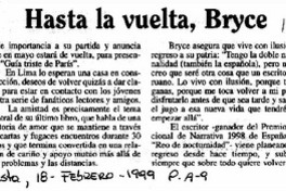 Hasta la vuelta, Bryce