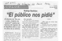 "El público nos pidió"  [artículo].