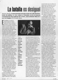 La batalla es desigual  [artículo] Ernesto Ayala.