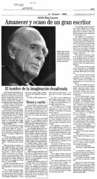 Amanecer y ocaso de un gran escritor  [artículo].